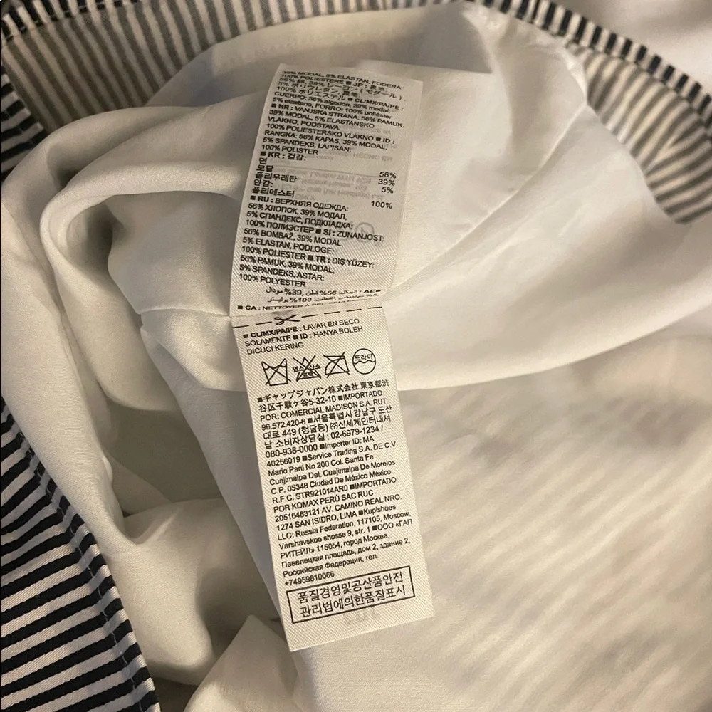 Banana Republic Black and White One-Shoulder Striped Blouse - Picture 6 of 7